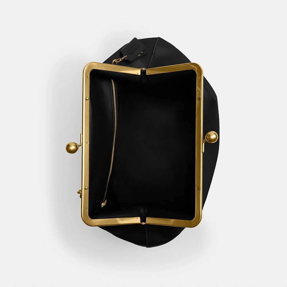 Coach Large Kisslock Frame Bag Designer Crossbody - Picture 3 of 8